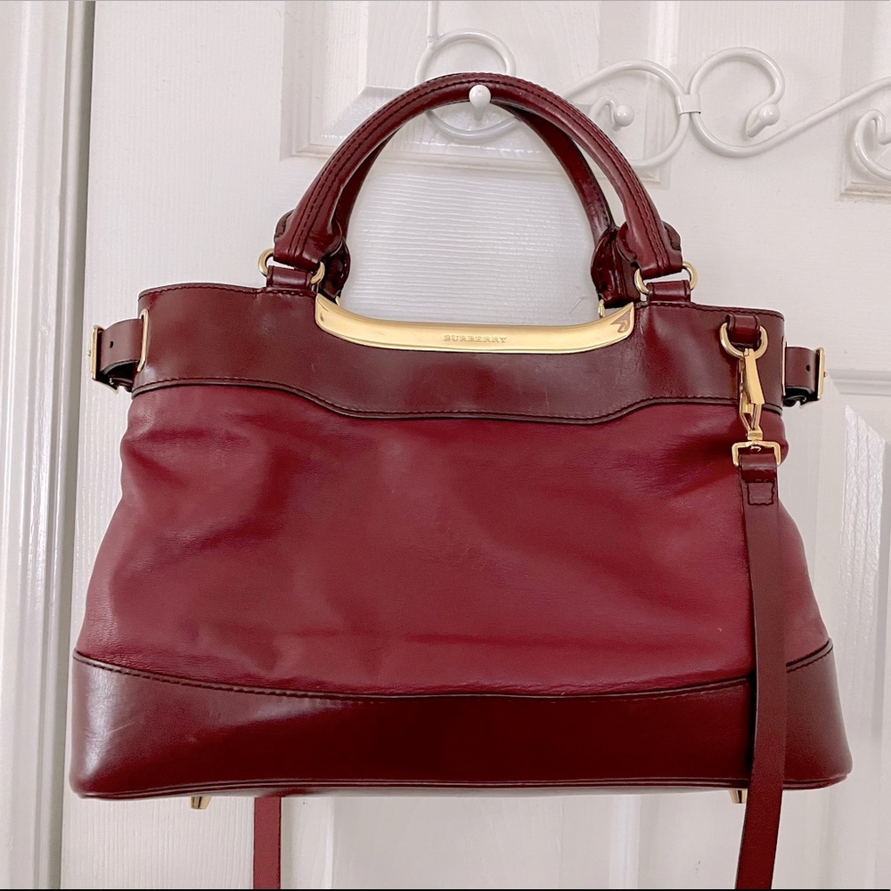Dark Red Original Burberry Handbag